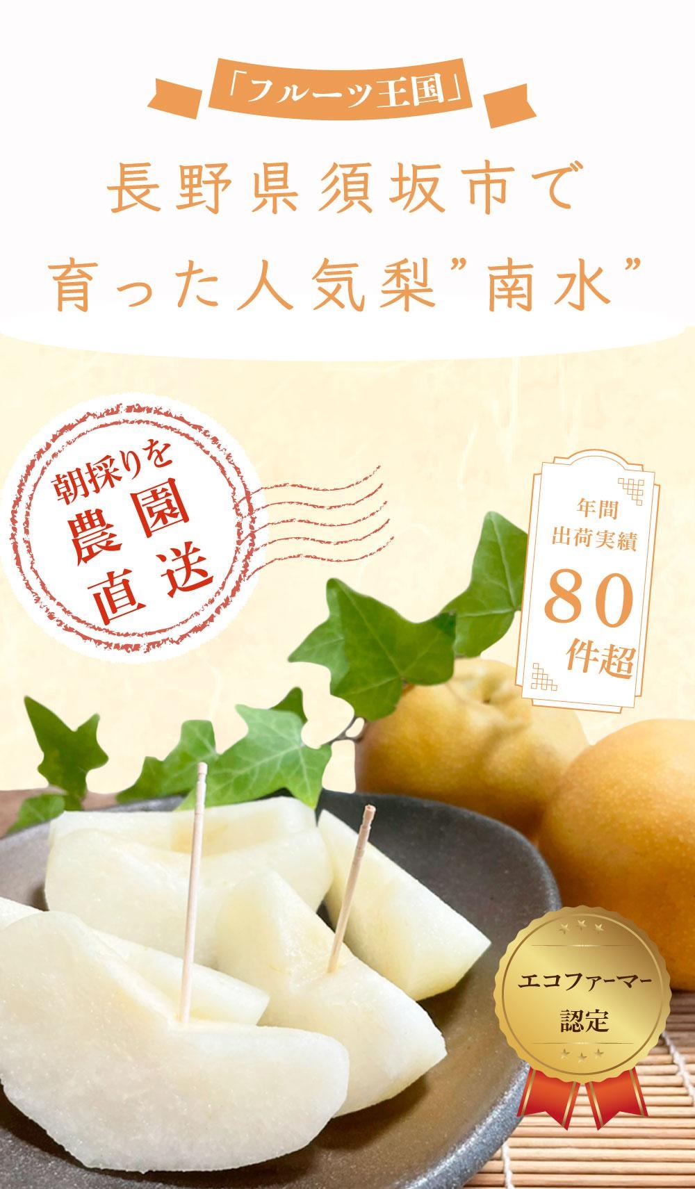 長野県の希少梨「南水(なんすい)」3kg・5kgの通販